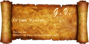 Grimm Vivien névjegykártya